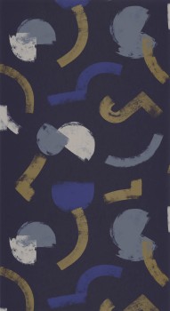 pattern non-woven wallpaper blue and multicolored Casadeco - Gallery Texdecor GLRY86136617