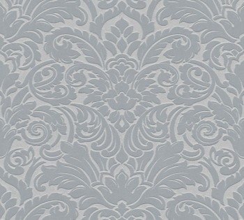 Velourtapete AS Creation Castello 33583-3 silber-grau Ornamente Verzierung