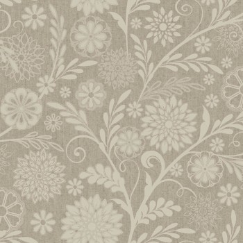 Blumenranken grau Muster Kalina 019119
