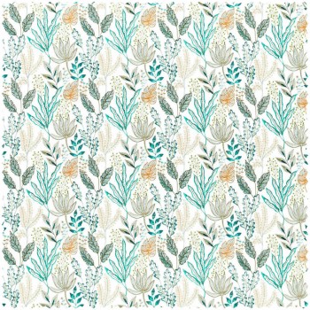 Blätter und Zweige weiß Dekostoff Sanderson Harlequin - Colour 1 HTEF133867