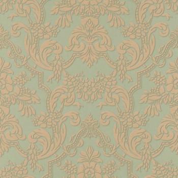 Barockdesign Vinyltapete hell grün Trianon 13 Rasch 570632