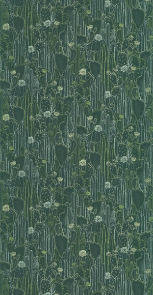 Grüne Vliestapete Kakteen Casadeco - Botanica Texdecor BOTA85927429
