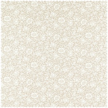 Dekostoff große Blüten und Blattranken beige MSIM226921