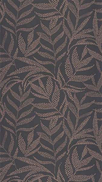 Blumen Blätter schwarz Vliestapete Caselio - Moonlight 2 Texdecor MLGT104309427