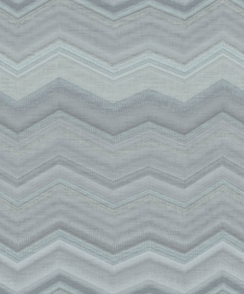 Zick-Zack Design Tapete pastell blau Malibu Rasch Textil 201311