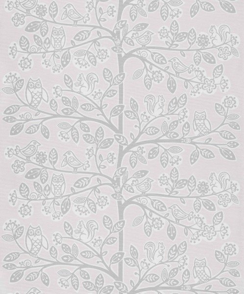 Musterstück Baum Beige Vlies-Tapete