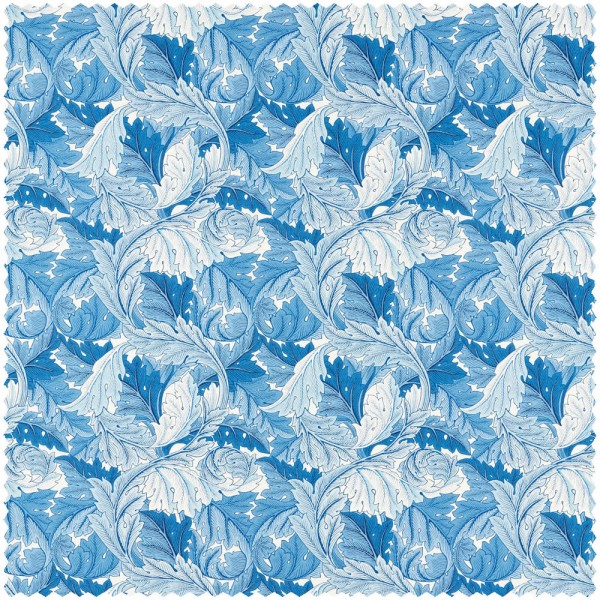 Dekostoff wellenförmiges Blattmuster blau MSIM226897