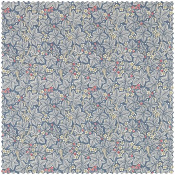 Dekostoff Blätter, Blüten und Beeren blaugrau DCMF226716