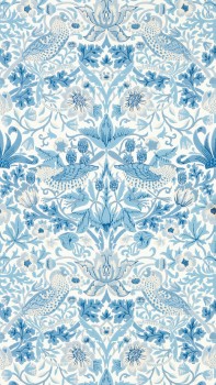 Tapete große Blumen und Erdbeeren beige MSIM217058