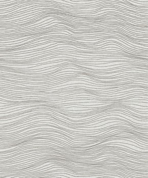 Graue Vliestapete Horisontale Linien Malibu Rasch Textil 101423