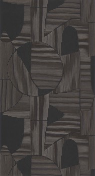 Schwarz und creame Vliestapete Geometrisch Casadeco - Gallery GLRY86129413