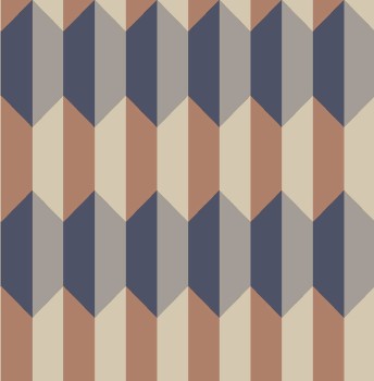 Multicolored non-woven wallpaper Geometrically stylistic Charleston Rasch Textil 031806