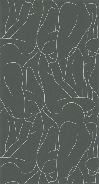 Moderne Kunst Vliestapete khaki grün Casadeco - Gallery Texdecor GLRY86107321