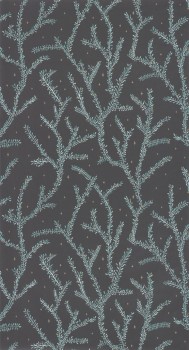 Feine Zweige Schwarz Tapete Caselio - La Foret Texdecor FRT102947983