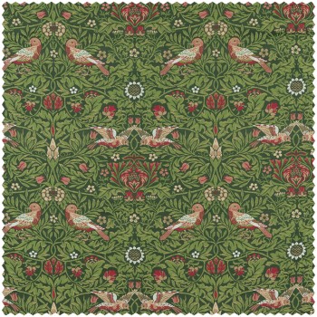 Dekostoff Blumen und Blätter grün MEWF237311
