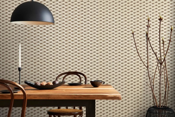beige non-woven wallpaper geometric shapes Universe Hohenberger 51209-HTM