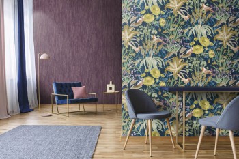 Unitapete Aubergine Vliestapete Tropical Hohenberger 26721