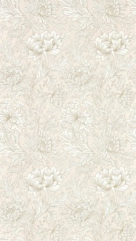 Tapete große Chrysanthemen creme MSIM217070