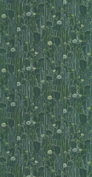 Grüne Vliestapete Kakteen Casadeco - Botanica Texdecor BOTA85927429