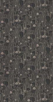 Kaktusblüte Schwarz Vliestapete Casadeco - Botanica Texdecor BOTA85929512