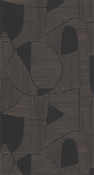 Schwarz und creame Vliestapete Geometrisch Casadeco - Gallery GLRY86129413