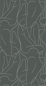 Moderne Kunst Vliestapete khaki grün Casadeco - Gallery Texdecor GLRY86107321