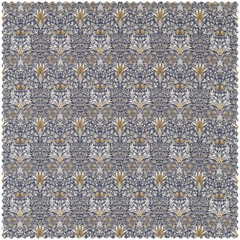 Dekostoff indisches Blumenornament blau DCMF226726