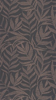 Blumen Blätter schwarz Vliestapete Caselio - Moonlight 2 Texdecor MLGT104309427