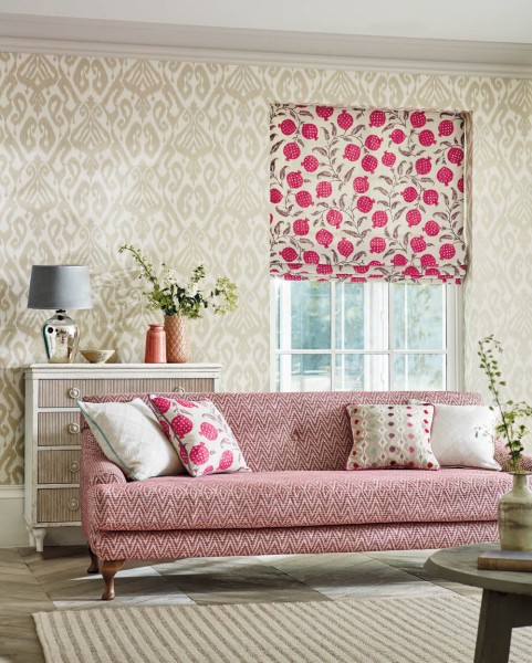 zweifarbiges Ikatmuster creme Tapete Sanderson Caspian DCPW216783