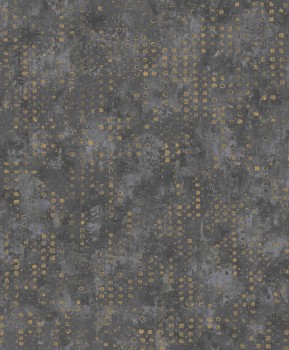 Mustertapete Gold-glanz schwarz Vlies Dalia 101506