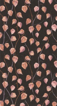 Black wallpaper filigree branches Casadeco - Ginkgo Texdecor GINK86213428