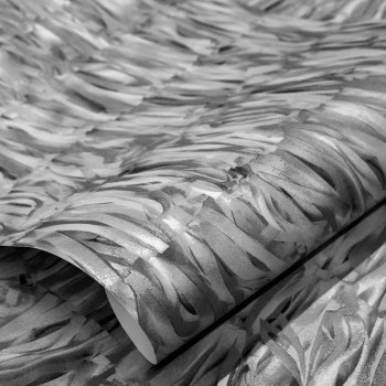 Preview: fringed look dark gray non-woven wallpaper Salt Hohenberger 65317-HTM Preview: fringed look dark gray non-woven wallpaper Salt Hohenberger 65317-HTM