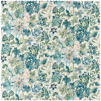 verschiedene Blätter und Blumen beige Dekostoff Sanderson Harlequin - Colour 1 HTEF121015