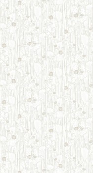 Stachelpflanze Vliestapete weiß Casadeco - Botanica Texdecor BOTA85920298