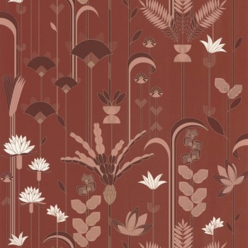Fine lines earth tones and gold living room wallpaper Caselio - Labyrinth Texdecor LBY102094047