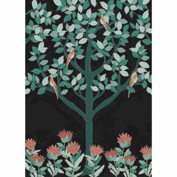 Dunkelgrünes Wandbild Baum Caselio - Dream Garden DGN102367198