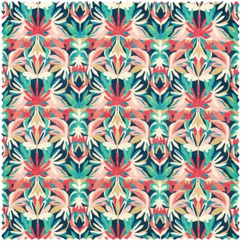 flowers and leaf shapes black furnishing fabric Sanderson Harlequin - Color 1 HTEF120997