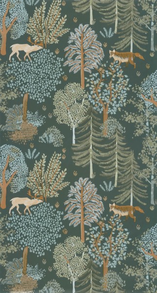 Waldmotive Grün Tapete Caselio - La Foret Texdecor FRT102937726