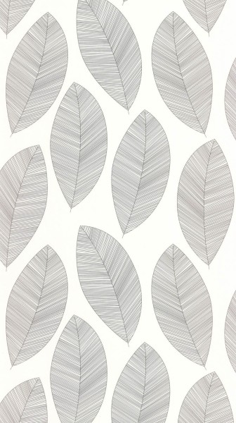 Große Blätter weiß Vliestapete Caselio - Moonlight 2 Texdecor MLGT104310927