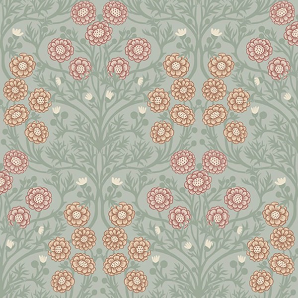Blumenmuster floral hell grün Ekbacka 014017
