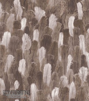 Rasch African Queen 2 7-473322 braun Vlies-Tapete Federoptik matt