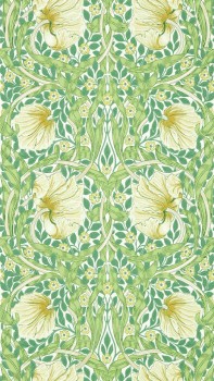 Tapete Tulpenblüten und Blätter grün MSIM217063