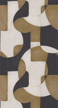 Grafisches Design Vliestapete baun schwarz cream Casadeco - Gallery GLRY86092410