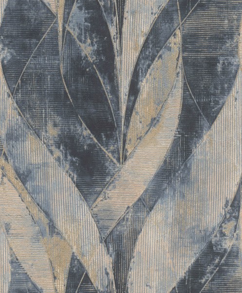 Geflochtenes Muster blau Vliestapete Concrete Rasch 520064