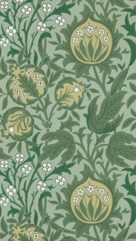 Tapete Samenköpfe und Blumen grün MEWW217201