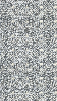 Tapete wildes Blumenmuster blau MEWW217199