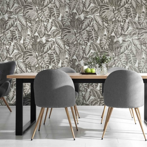 beige wallpaper leaves Feel Hohenberger 81263-HTM