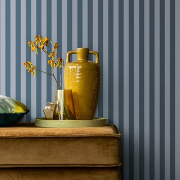 Tapete Streifenmuster gestreift blau 288475
