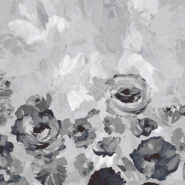 Grey rose flowers mural twin wall Julie Feels Home Hohenberger 26959-HTM