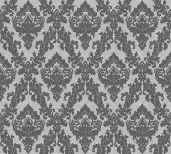 Velourtapete AS Creation Castello 33582-3, 335823 silber-grau Ornamente klein